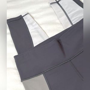 Gray and White Athleta Athletic Leggings Size Small